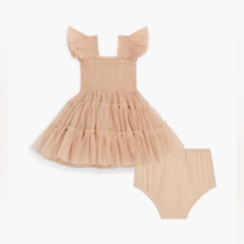 The Baby Tulle Ellie Nap Dress Blush, Sz 2Y
